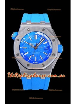 Audemars Piguet Royal Oak Diver Swiss Replica Watch Light Blue Dial 1:1 Quality 3120 Movement 904L Steel 