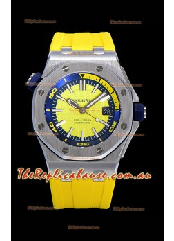 Audemars Piguet Royal Oak Diver Swiss Replica Watch Yellow Dial 1:1 Quality 3120 Movement 904L Steel 