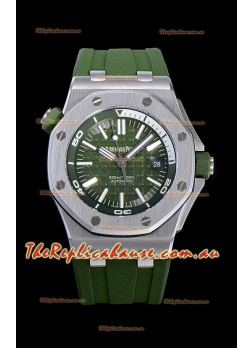 Audemars Piguet Royal Oak Diver Swiss Replica Dark Green Dial 1:1 Quality 3120 Movement 904L Steel 