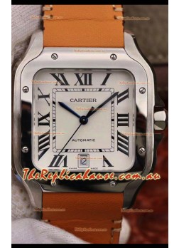 Santos De Cartier  1:1 Mirror Replica - 40MM Leather Strap Watch