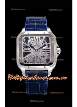 Cartier Santos DUMONT Skeleton Timepiece in Stainless Steel Swiss Timepiece 