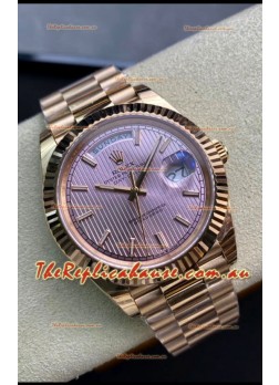 Rolex Day Date 40MM M228235-0005 1:1 Rose Gold in Champange Dial 1:1 Mirror Replica Watch