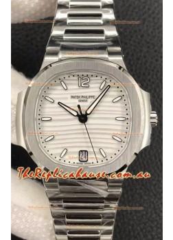 Patek Philippe Nautilus 7118/1A-010 35MM 1:1 Mirror Swiss Replica Watch in Steel Dial 