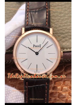Piaget Altiplano G0A31114 1:1 Mirror Swiss Replica Watch in Rose Gold White Dial 