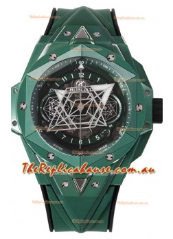 Hublot Big Bang UNICO Sang Bleu II Green Ceramic 1:1 Mirror Quality Swiss Replica Watch