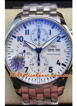 IWC Pilot Chronograph Edition White Dial in 904L Steel Casing 1:1 Mirror Replica Watch