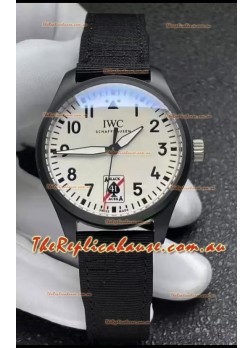 IWC Pilot's IW326905 BLACK ACES Ceramic 41MM 1:1 Mirror Replica Watch in White Dial 