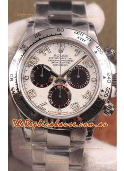 Rolex Cosmograph Daytona 116509 White Dial Cal.4130 Movement - 904L Steel Watch