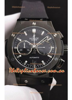 Hublot Classic Fusion Chronograph Ceramic Casing/Bezel Black Dial  1:1 Mirror Replica Watch 