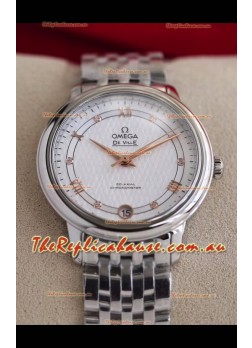 Omega De Ville Edition Swiss Automatic Watch in Stainless Steel Casing Rose Gold Hands