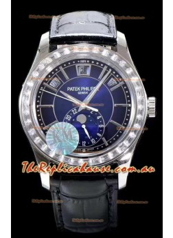 Patek Philippe 5205-001 Complications MoonPhase Blue Dial 1:1 Mirror Swiss Replica Watch