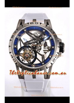 Roger Dubuis Excalibur Spider Flying Tourbillon Skeleton Titanium Casing 45MM  1:1 Mirror Swiss Watch