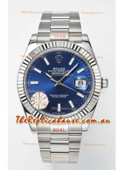 Rolex Datejust Cal.3235 Movement Swiss Watch 1:1 Mirror Replica 904L Steel 41MM - Blue Dial 