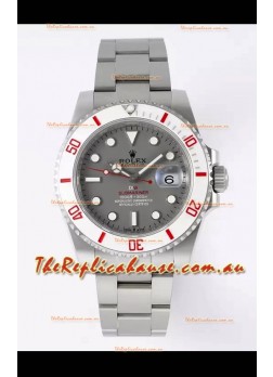 Rolex Submariner DiW Stainless Steel Casing White Ceramic Bezel Grey Dial Edition Watch 