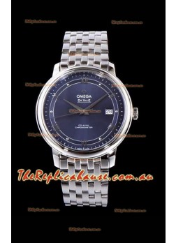 Omega De Ville Prestige Co-Axial 36.8MM Blue Dial 1:1 Swiss Mirror Replica Timepiece 