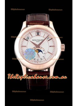 Patek Philippe 5205R-001 Complications MoonPhase 1:1 Mirror Swiss Replica Timepiece 