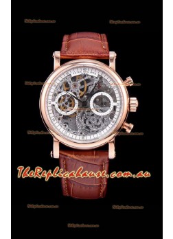 Patek Philippe Complications Skeleton Chronograph Timepiece in Rose Gold 