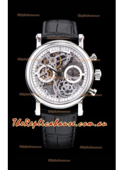 Patek Philippe Complications Skeleton Chronograph Timepiece in 904L Steel Case