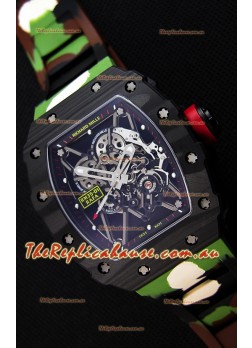 Richard Mille RM35-01 Rafael Nadal Forged Carbon Case with Camouflage Rubber Strap 