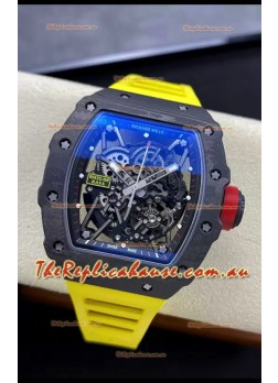 Richard Mille RM35-02 Rafael Nadal Carbon Fiber Casing with Genuine Tourbillon Super Clone Watch