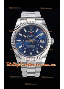 Rolex Sky-Dweller REF# 326934 Blue Dial Timepiece in 904L Steel Case 1:1 Mirror Replica