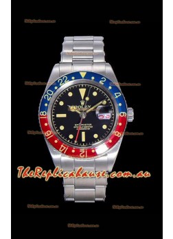 Rolex GMT Master 1675 PEPSI Vintage Edition Swiss Replica Timepiece 