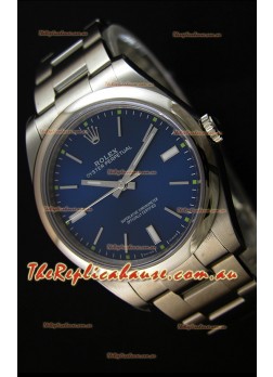 Rolex Oyster Perpetual Japanese Replica Watch - Blue Dial in 39MM Casing