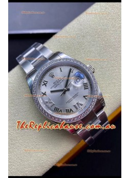 Rolex Datejust 126281RBR-0012 36MM Swiss 1:1 Mirror Replica in 904L Steel - Silver Dial