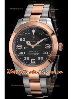 Rolex Air King 116900 904L Steel Rose Gold Told Tone - Ultimate Edition 2022 Swiss Replica Watch