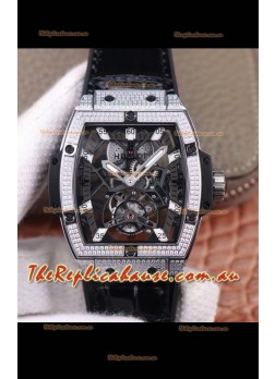 Hublot Masterpiece MP Edition Genuine Tourbillon Swiss Replica Watch in Steel Casing
