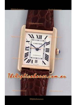 Cartier Tank Solo Swiss Automatic Watch in Rose Gold Plating 31MM Wide 
