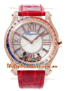 Chopard Happy Sport Swiss Automatic Replica Watch - Rose Gold Casing -  36MM Wide 