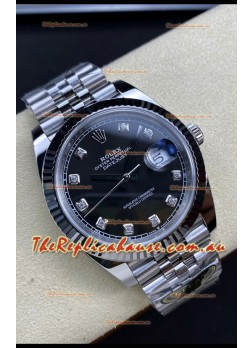 Rolex Datejust 126334 41MM ETA 3235 Swiss 1:1 Mirror Replica Watch in 904L Steel - Black Dial 