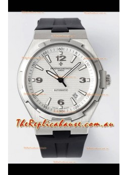Vacheron Constantin Overseas 1:1 Mirror Swiss Replica Watch in White Dial - Rubber Strap