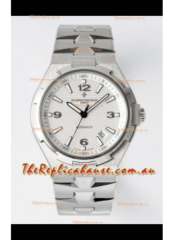Vacheron Constantin Overseas 1:1 Mirror Swiss Replica Watch in White Dial - Steel Strap