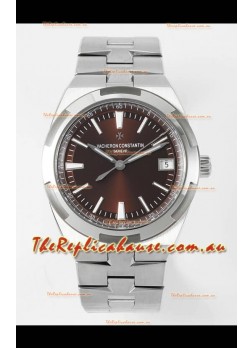 Vacheron Constantin Overseas 1:1 Mirror Swiss Replica Watch in Brown Dial - Steel Strap