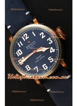 Zenith Pilot Type 20 Extra Special Vintage Style Blue Dial Swiss 1:1 Mirror Replica watch 