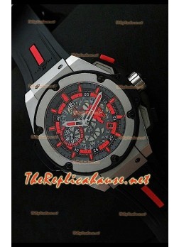 Hublot King Power Manchester United Swiss Watch in Brushed Steel