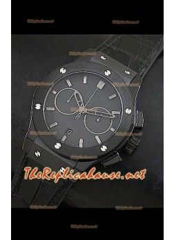 Hublot Classic Fusion Swiss Watch PVD Case Black Strap