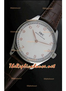 IWC Manual Winding Watch in White Dial 