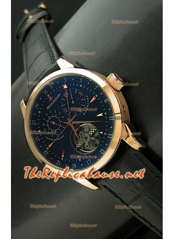 Jaeger LeCoultre Duometre Chronograph Watch in Rose Gold