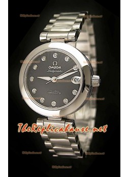 Omega Ladymatic Swiss Replica Watch - 1:1 Mirror Replica in Black Dial