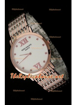 Patek Philippe Japanese Quartz Watch in Rose Gold - 38MM White Dial