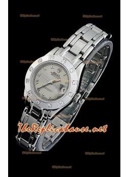 Rolex Datejust Ladies Swiss Replica Watch in Grey Dial in Arabic Numerals