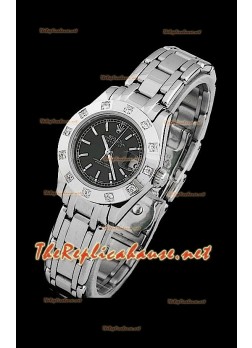 Rolex Datejust Ladies Swiss Replica Watch in Black Dial