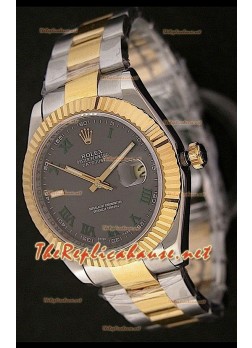 Replica Datejust Mens Watch in Two Tone and Grey Dial