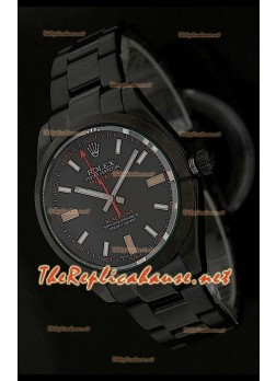 Rolex Replica Milgauss Blackout Edition Swiss watch in Black Dial
