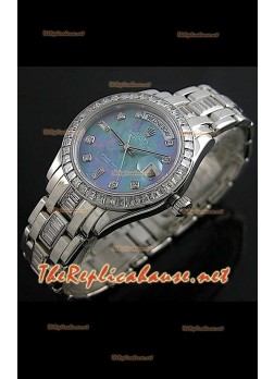 Rolex Day Date Swiss Replica Watch in Multicolor Pearl Dial