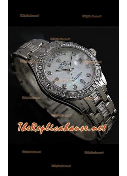 Rolex Day Date Swiss Replica Watch in Mother of Pearl Dial