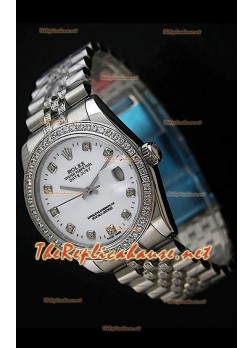 Rolex Datejust Mens Swiss Replica Watch with Diamonds Strap